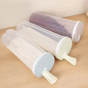Boîte de rangement carrée hermétique pour nouilles, empilable, écologique, en plastique alimentaire, avec compartiments gradués pour la cuisine - Product Image 5