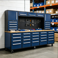 Nouvelle Conception Armoire à Outils Robuste pour Mécanicien Automobile, Poste de Travail Modulaire en Acier pour Garage, Établi avec Tiroirs Verrouillables, Charge OEM 300kg