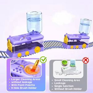 Nuevo y Popular Limpiador de Cepillos para el Cabello con Cambio Automático de Agua, Soporte para Cepillos, Enjuagador, Herramienta de Limpieza para Pintura Acrílica - Product Image 4