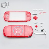Coque transparente NSLikey pour console PSP 3000, boutons D-pad, boutons L/R, vis