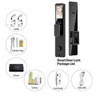 TYSH Tuya App Smart Lock avec alliage d'aluminium Appel vidéo en temps réel Reconnaissance faciale 3D Accès par empreinte digitale Wi-Fi