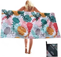 Serviettes de plage en microfibre surdimensionnées, légères, personnalisables, de bonne qualité, sans sable, avec logo imprimé sur mesure