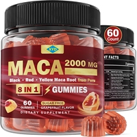 Gummies Ashwagandha Maca de Marque Blanche pour Hommes : Boost d'Énergie et de Puissance Masculine, Comprimés de Maca Puissants pour Soutenir l'Endurance