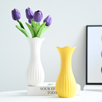 Vas Keramik Modern Grosir dengan Set Bunga Tulip atau Magnolia Artificial untuk Dekorasi Meja Rumah, Kantor, dan Pernikahan
