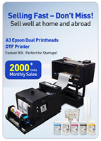 Printer Inkjet UV Lainkjet 3D A3 13 inci, Tinta UV 6-Kartrid, Roll-to-Roll Flatbed, Wi-Fi, USB, All-in-One, Printer UV DTF Baru dengan Kamera