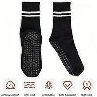 Chaussettes de yoga en coton antidérapantes pour femmes, modèle pilates d'intérieur, personnalisables avec logo sur le dessus, idéales pour la saison automne - Vente en gros