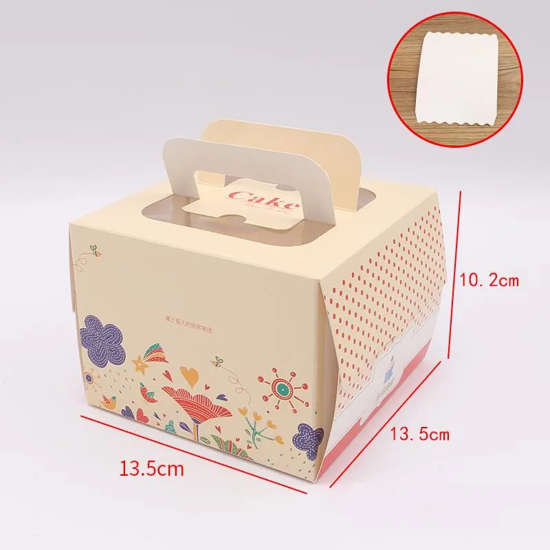 YIYANG Printing Custom Decorative Fancy Cake Boxes Roll Cake Box Small Swiss 20-25 Days Paperboard Ms-Cake Box Meshine Accept