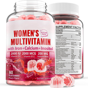 Private Label donna completa quotidianamente multivitaminico con integratori di calcio e zinco Multi vitamina Gummies per le donne