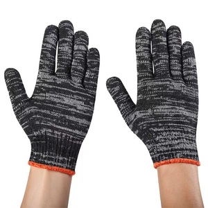 면사 검은 원사 먼지 방지 두꺼운 노동 보호 장갑 통기성 미끄럼 방지 내마모성 건설 장갑 - Product Image 2