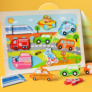 Nuovi Popolari <span class=keywords><strong>Giochi</strong></span> da Tavolo 3D in Legno con Animali, Giocattoli Educativi Montessori Fai-da-Te per Bambini, Stimolazione Cognitiva per Ragazzi e Ragazze - Product Image 2