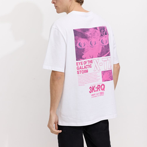 T-shirts surdimensionnés en coton 100% de haute qualité, imprimés sur mesure, style hip-hop, pour hommes, avec logo vintage imprimé. - Product Image 1