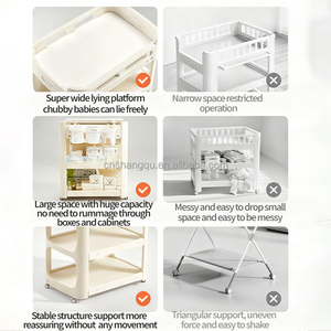 Mesa de Troca Plástica Impermeável para Recém-Nascidos VSUCH com Banheira e Armazenamento - Estação de Banho e Troca para Bebês - Product Image 4