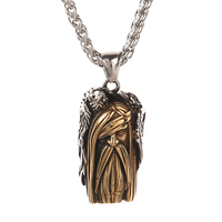 Collier Pendentif Odin en Acier Inoxydable pour Hommes, Bijoux Viking Nordiques, Mythologie Nordique, Prêt à Expédier