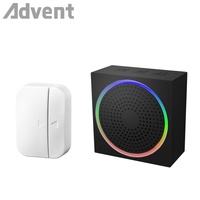 Sonnette de porte sans fil intelligente, capteur de porte et de fenêtre, alarme, étanche IP44, sonnette de porte colorée RGB