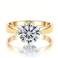 Vente en gros de bagues classiques larges en argent sterling S925 avec sertissage de moissanite de 3 carats et 4 carats, sertissage en or blanc