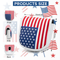 Housse de tête de club de golf durable, housse de protection pour putter de golf, housse de tête de mallette de golf en cuir PU avec aimant