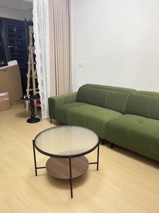 Moderne Woonkamer Meubels 2 Lagen Zwart Metalen Midden Ronde Salontafel Gespiegeld Helder Glas Top Salontafel - Product Image 2
