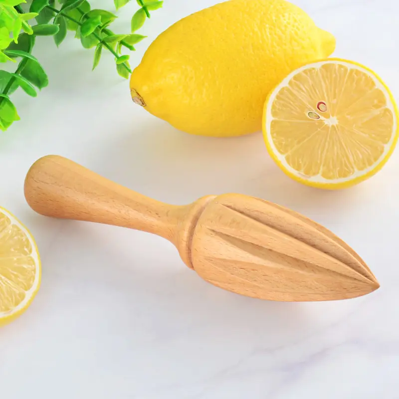 Kayın ahşap narenciye oyucu limon el sıkacağı narenciye sıkacağı mutfak suyu sıkma aracı manuel turuncu kireç limon suyu sıkacak