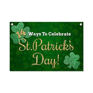 2.5*1.6 FT St. Patrick's Creek Canvas <b>Flag</b> with 2 Buckles - Product Image 1