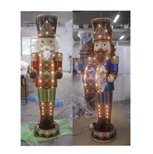 Figura Decorativa Navideña de Resina Animada a Tamaño Real con Música, Soldado <span class=keywords><strong>Cascanueces</strong></span> Iluminado con LED para Decoración Exterior - Product Image 1