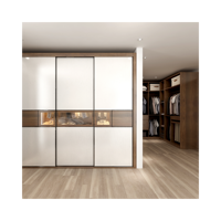 Dressing-in moderne et léger pour chambre à coucher de luxe pour maison avec armoire de rangement personnalisée au design libre