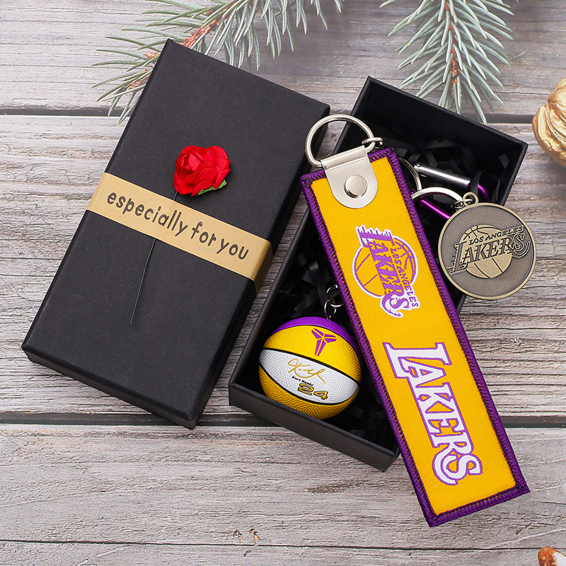 purple fabric hanging gift box