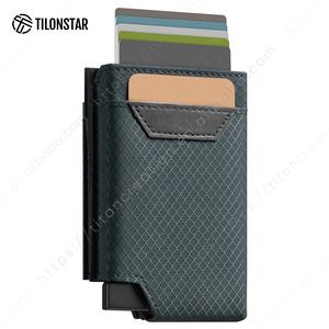 TILONSTAR TVC511 Cartera frontal de bolsillo de tela impermeable resistente al desgaste para viaje de senderismo para hombre, tarjetero emergente de negocios - Product Image 1