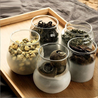 Ensemble de bocaux en verre givré hermétiques pour le stockage alimentaire, bocaux de rangement de cuisine en verre fiables