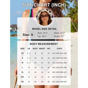Traje de baño de una pieza para mujer con control de abdomen, cuello cuadrado, acanalado, bloques de color, estilo deportivo - Product Image 6