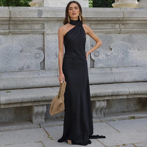 Nuovo Abito da Sera Lungo Elegante da Donna in Spandex Intrecciato con Collo Alto, Pizzo, Schiena Scoperta, Senza Spalline, Sexy, Formale, Ecologico - Product Image 6