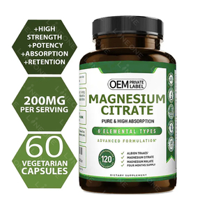 Capsules de citrate de magnésium supplément musculaire osseux fort sommeil santé immunitaire pilules de glycinate de magnésium capsule de bisglycinate OEM