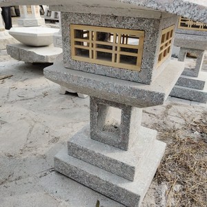 โคมไฟหินทรงหกเหลี่ยมแบบญี่ปุ่น โคมไฟหินยูกิมิ โคมไฟเจดีย์หินแบบญี่ปุ่น - Product Image 4