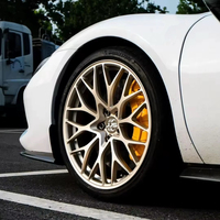Rines Forjados JJS Golden Multi Spoke de 17 18 19 20 21 22 Pulgadas, Rines Luch Stance 5x108 5x112 5x114.3 Compatibles con Porsche BMW Audi Mercedes