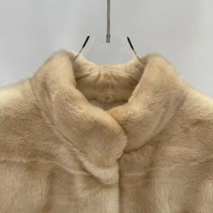 Date Canade Pastel <span class=keywords><strong>Beige</strong></span> Importé Fourrure De Vison Style <span class=keywords><strong>Court</strong></span> Horizontal Fourrure De Vison Manteau Femmes - Product Image 2