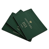 Porte-cartes en cuir personnalisé italien, accessoires de bureau de marque, portefeuille intelligent unisexe pour cartes de crédit, articles pour l'hôtellerie