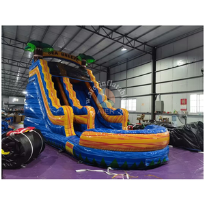 Tobogán Acuático Inflable Comercial <span class=keywords><strong>Mini</strong></span> Azul <span class=keywords><strong>de</strong></span> 16 pies con <span class=keywords><strong>Piscina</strong></span> Gigante, <span class=keywords><strong>Precio</strong></span> <span class=keywords><strong>de</strong></span> Fábrica para Alquiler <span class=keywords><strong>de</strong></span> Fiestas - Product Image 3