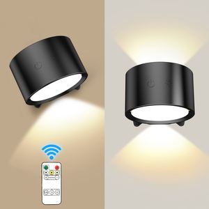 USB Charging LED Wind Light 360 Degree Rotation Portable Night Light Reading Wall Light <b>Remote</b> <b>Control</b> Metal Candle <b>Holders</b> - Product Image 3