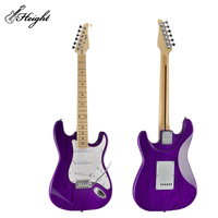 Guitare électrique de style S en gros, micros SSS, 22 frettes, corps plein, fabrication OEM personnalisée