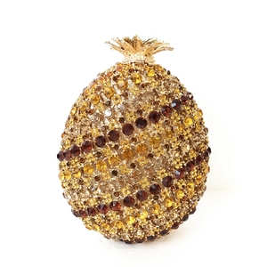 Women <b>Cute</b> Pineapple Rhinestones Clutch <b>Purse</b> Glitter Removable Chain Crystal Evening Bag for Cosplay Party Christmas - Product Image 2