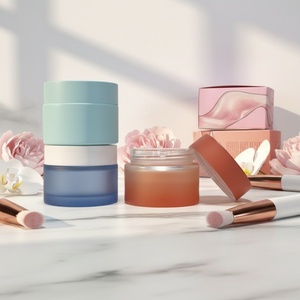 Custom Luxury 50g Empty Frosted Skincare Cream Jar <b>Packaging</b> Glass Cosmetic Jar <b>Small</b> MOQ - Product Image 3