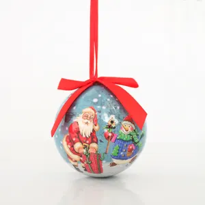 OEM özel 7.5cm yılbaşı topu desen baskı noel top süsleme parti için