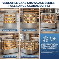 Vitrina Refrigerada Comercial para Pasteles, Acero Inoxidable 304, Refrigerador para Panadería