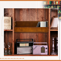 Boîte de rangement pour CD en bois avec couvercle magnétique rabattable, capacité de 36 disques, organisateur de médias de bureau, support pour DVD en bois pour collection de musique
