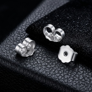 Pendientes de Aleación de Titanio G23, Accesorios para Orejas, Tapones de Titanio Puro, Conectores para Orejas, Joyería DIY para Orejas, Cierre de Mariposa, Oro Rosa - Product Image 1