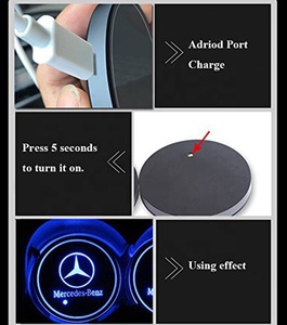 <span class=keywords><strong>Stella</strong></span> แผ่นรองแก้วมีไฟ LED,แท่นชาร์จ USB สามารถเปลี่ยนสีได้7สีโลโก้ได้ตามต้องการ - Product Image 3