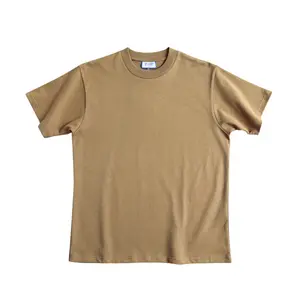 Yingling Blanco T-Shirt Oversized Heren Hemdje Con Buena Tela 400G Zwaargewicht T-Shirt Mock-Hals T-Shirt