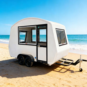 Perfecto para Negocios de Puestos Callejeros, Carrito de Comida Móvil de Estilo Retro, Aspecto Vintage para Mercado Nocturno, Café y Bocadillos - Product Image 1