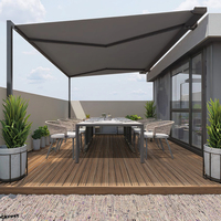 Vente chaude Installation Facile Auvent En Aluminium Électrique Motorisé Pare-Soleil Auvent pour Smart Patio Deck Ombrage