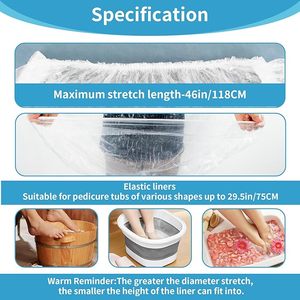 Sacs de protection jetables transparents populaires pour pédicure, doublures de baignoire pour les pieds, sacs de bain portables pour <span class=keywords><strong>spa</strong></span>, hôtel et usage domestique - Product Image 6