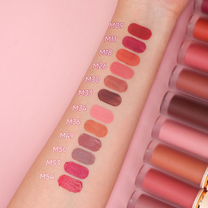 Gloss à lèvres mat velours 4,5 ml, rouge à lèvres liquide non collant pour tous types de peau, tons terreux rouges et bruns - Product Image 3